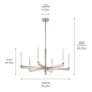 Kichler - 52667PN - LED Chandelier - Sycara - Polished Nickel