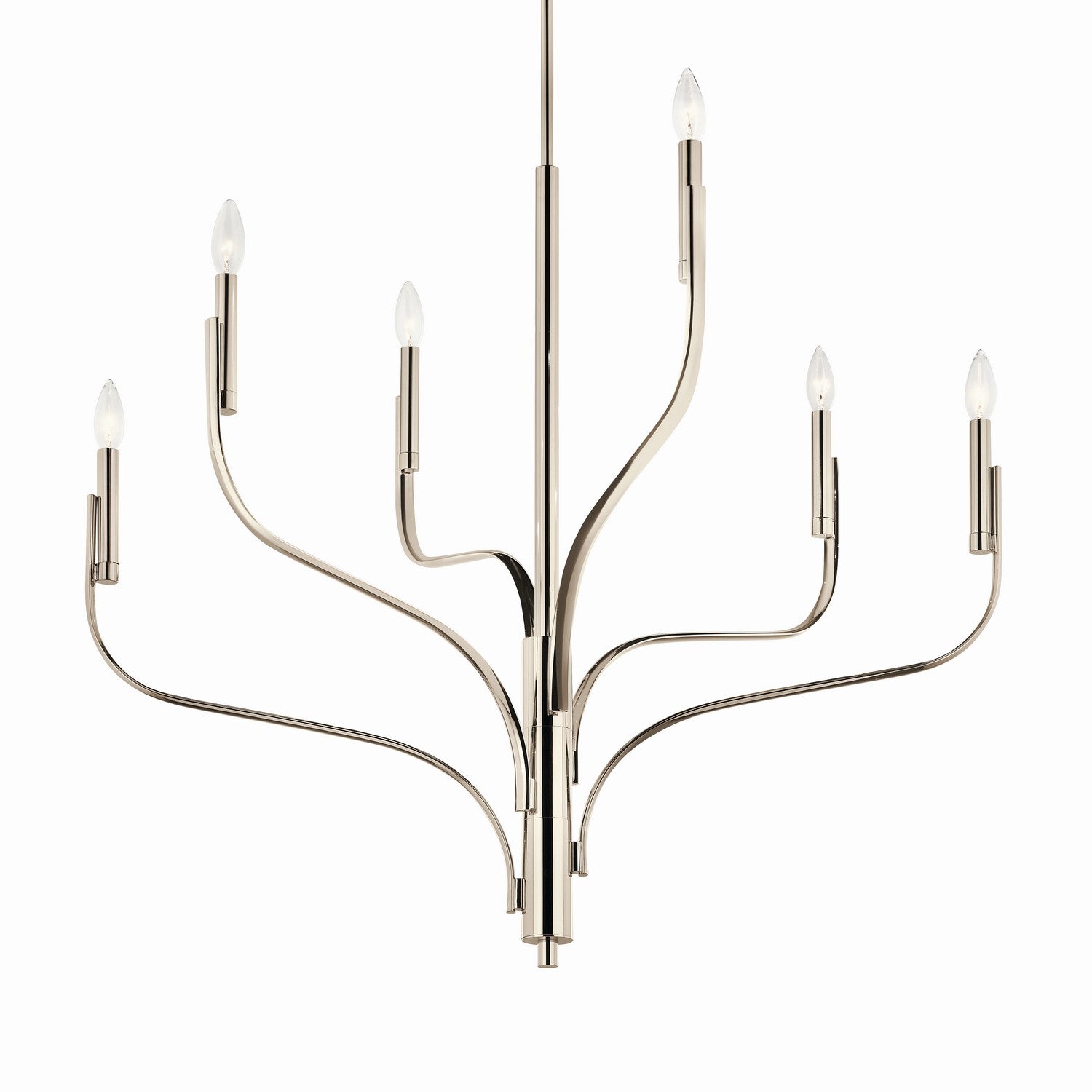 Kichler - 52673PN - Six Light Chandelier - Livadia - Polished Nickel