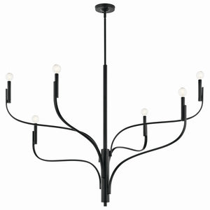 Kichler - 52674BK - Six Light Chandelier - Livadia - Black