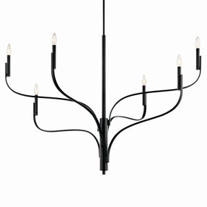 Kichler - 52674BK - Six Light Chandelier - Livadia - Black