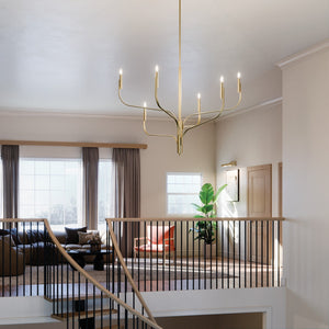 Kichler - 52674CPZ - Six Light Chandelier - Livadia - Champagne Bronze