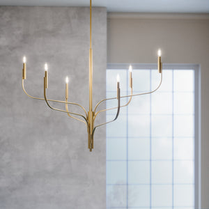 Kichler - 52674CPZ - Six Light Chandelier - Livadia - Champagne Bronze