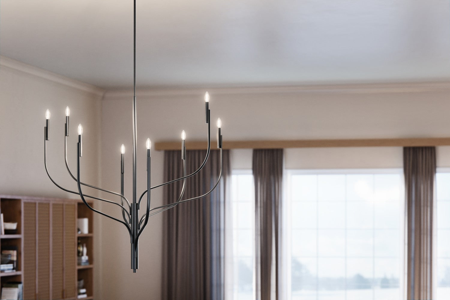 Kichler - 52675BK - Eight Light Chandelier - Livadia - Black