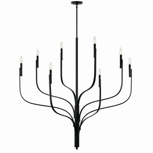 Kichler - 52675BK - Eight Light Chandelier - Livadia - Black