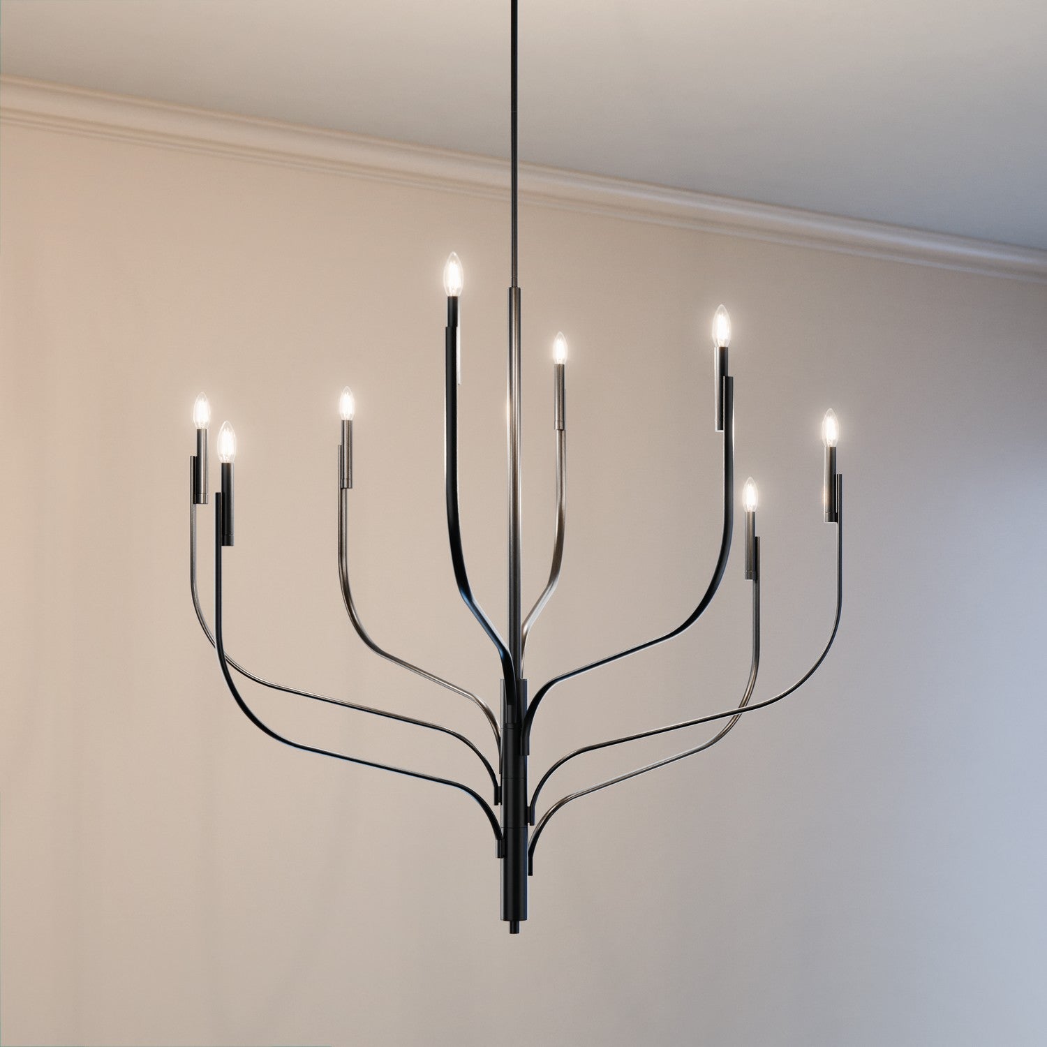 Kichler - 52675BK - Eight Light Chandelier - Livadia - Black