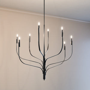 Kichler - 52675BK - Eight Light Chandelier - Livadia - Black