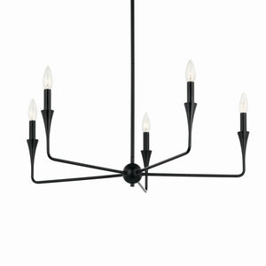 Kichler - 52689BK - Five Light Chandelier - Alvaro - Black