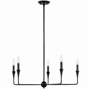 Kichler - 52689BK - Five Light Chandelier - Alvaro - Black