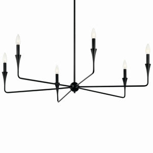 Kichler - 52690BK - Six Light Chandelier - Alvaro - Black