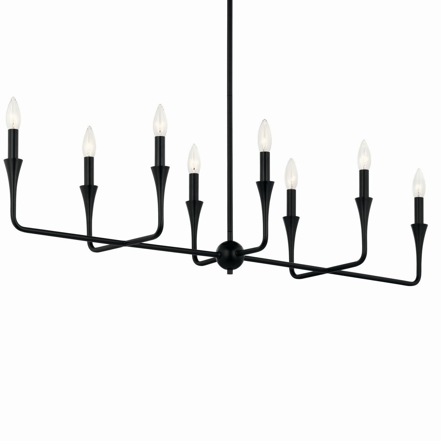 Kichler - 52693BK - Eight Light Linear Chandelier - Alvaro - Black