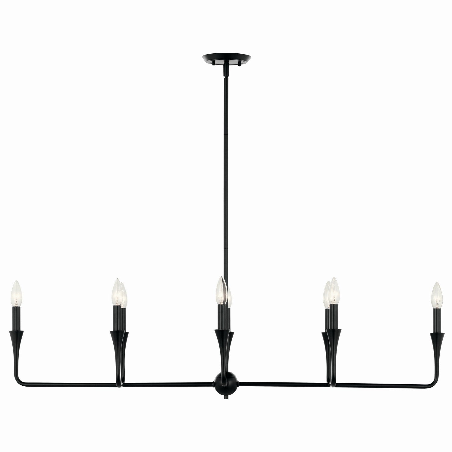 Kichler - 52693BK - Eight Light Linear Chandelier - Alvaro - Black