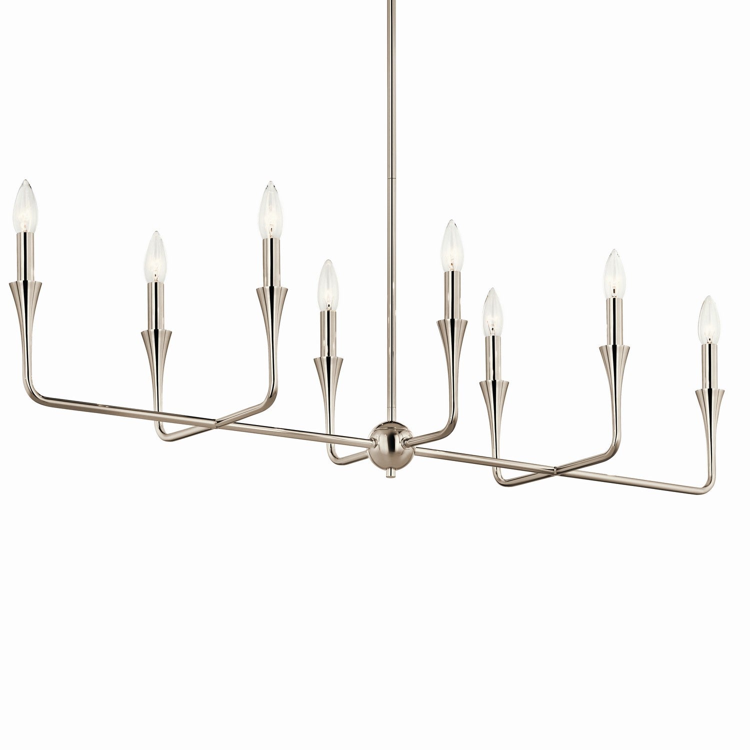 Kichler - 52693PN - Eight Light Linear Chandelier - Alvaro - Polished Nickel