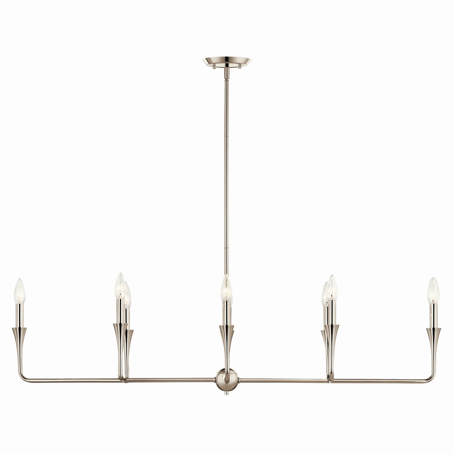 Kichler - 52693PN - Eight Light Linear Chandelier - Alvaro - Polished Nickel