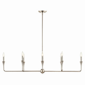 Kichler - 52693PN - Eight Light Linear Chandelier - Alvaro - Polished Nickel