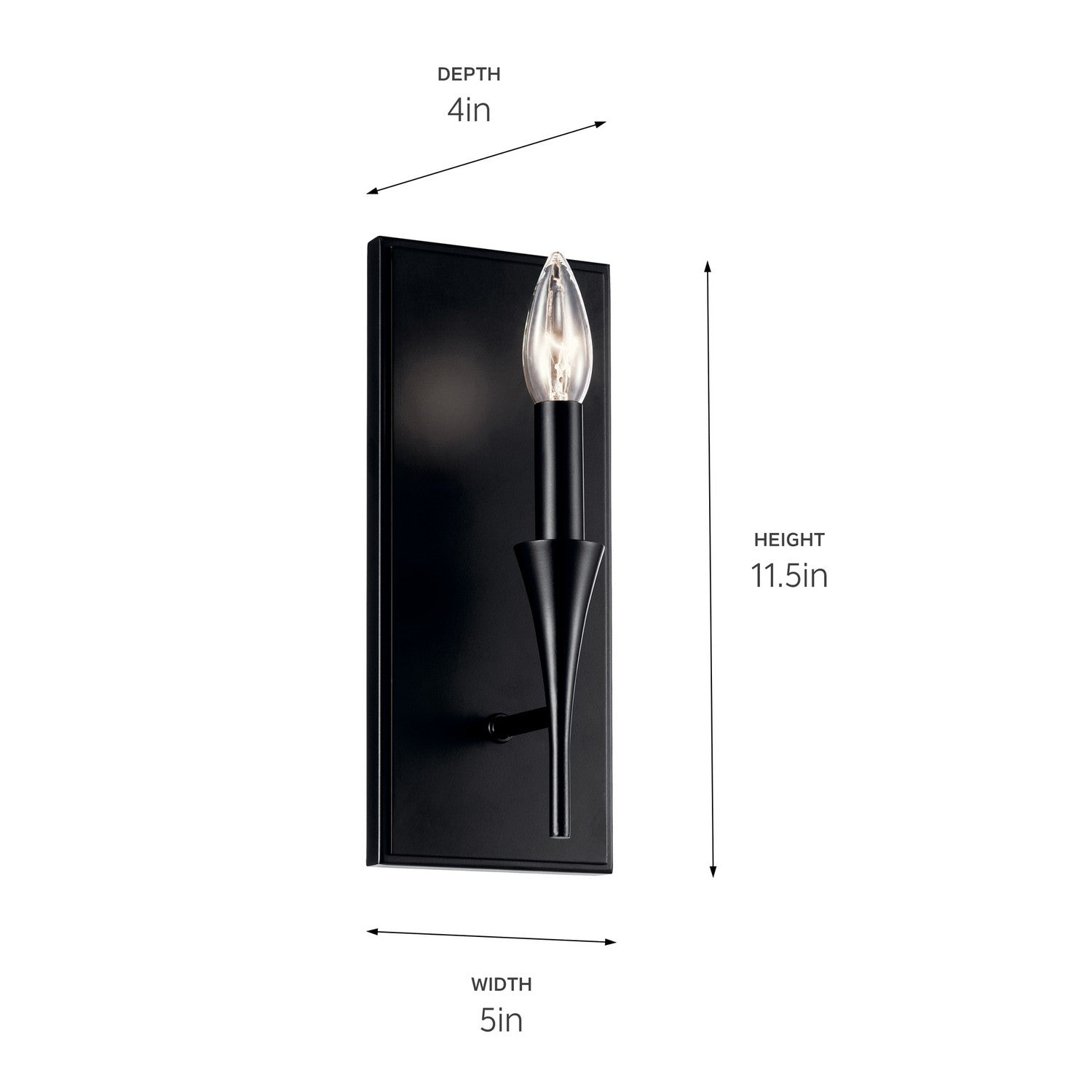 Kichler - 52694BK - One Light Wall Sconce - Alvaro - Black