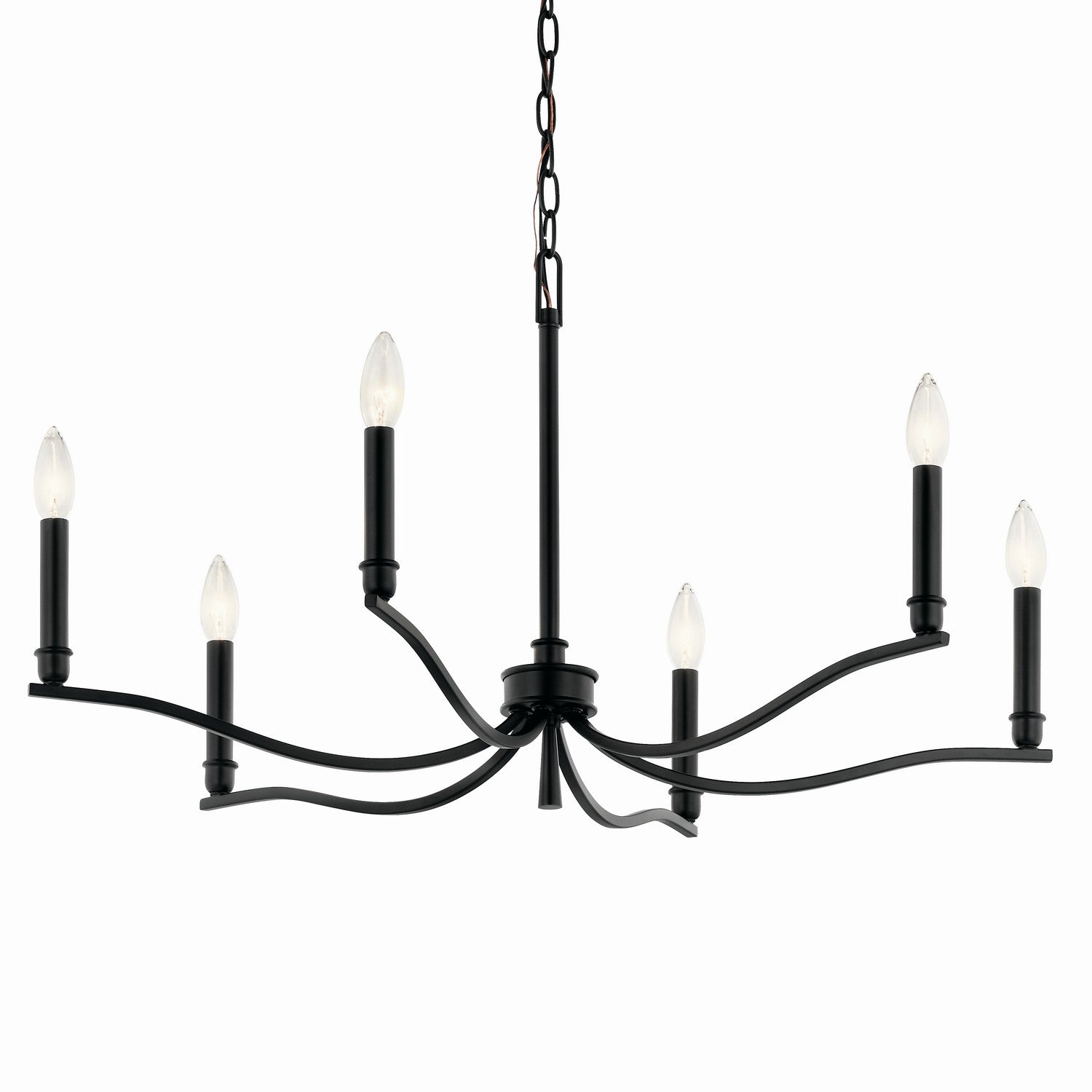 Kichler - 52695BK - Six Light Chandelier - Malene - Black