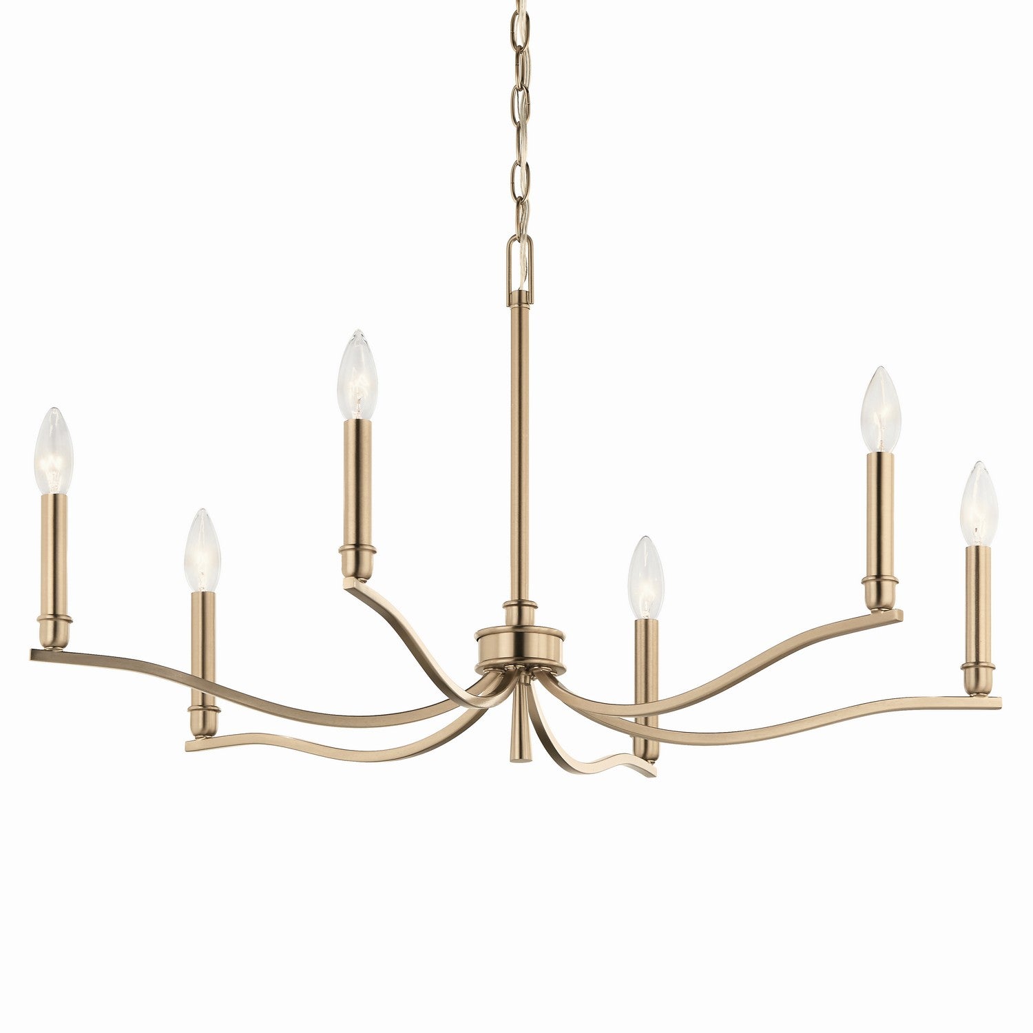 Kichler - 52695CPZ - Six Light Chandelier - Malene - Champagne Bronze