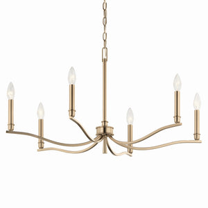 Kichler - 52695CPZ - Six Light Chandelier - Malene - Champagne Bronze