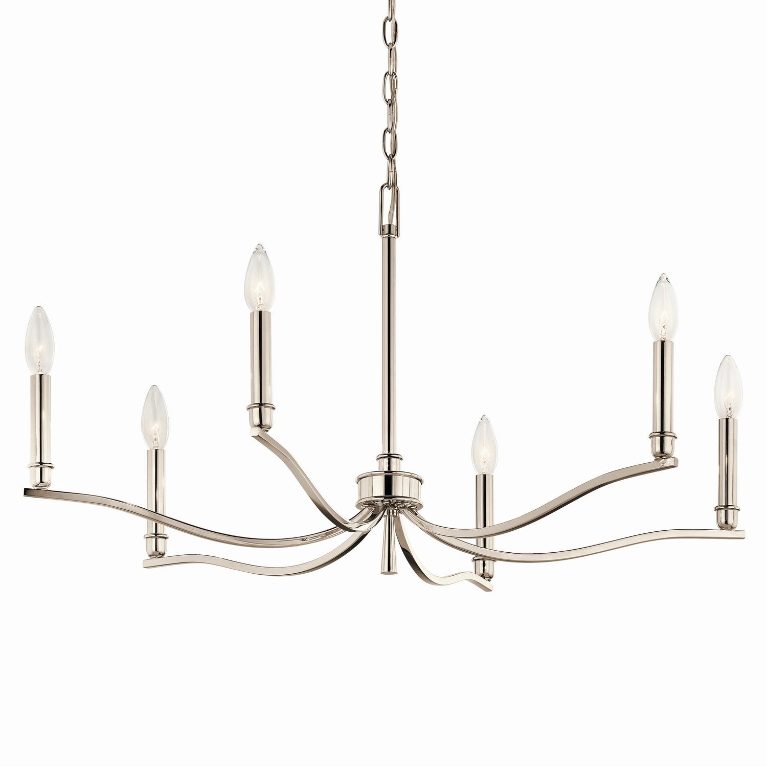 Kichler - 52695PN - Six Light Chandelier - Malene - Polished Nickel
