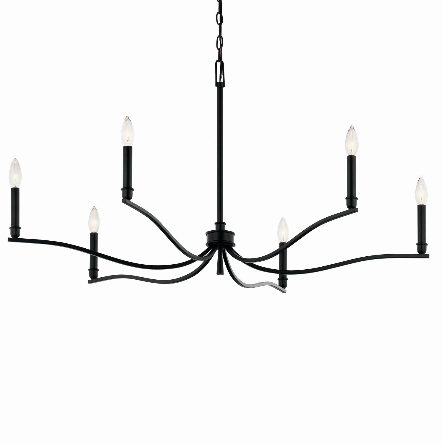 Kichler - 52696BK - Six Light Chandelier - Malene - Black