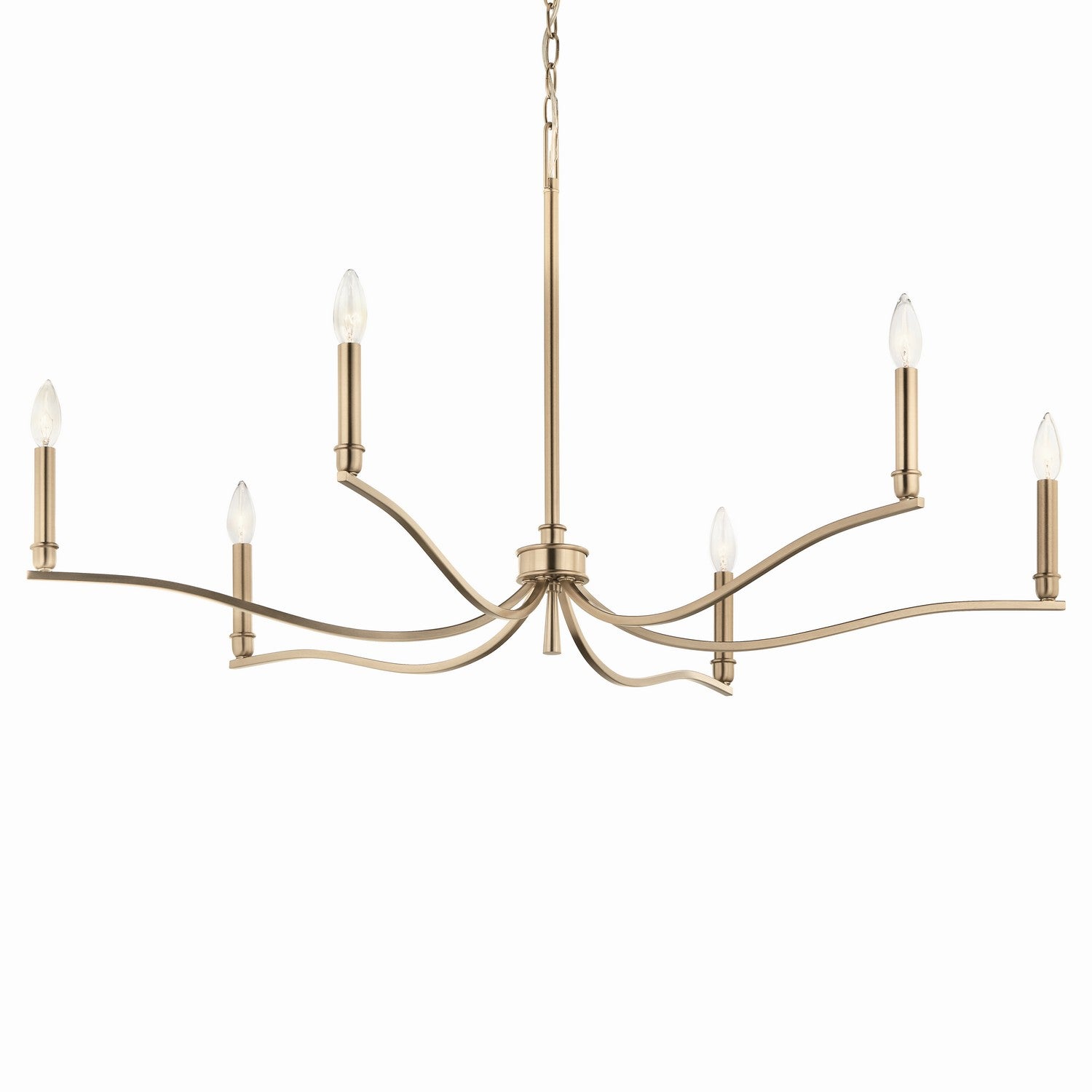 Kichler - 52696CPZ - Six Light Chandelier - Malene - Champagne Bronze