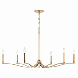 Kichler - 52696CPZ - Six Light Chandelier - Malene - Champagne Bronze