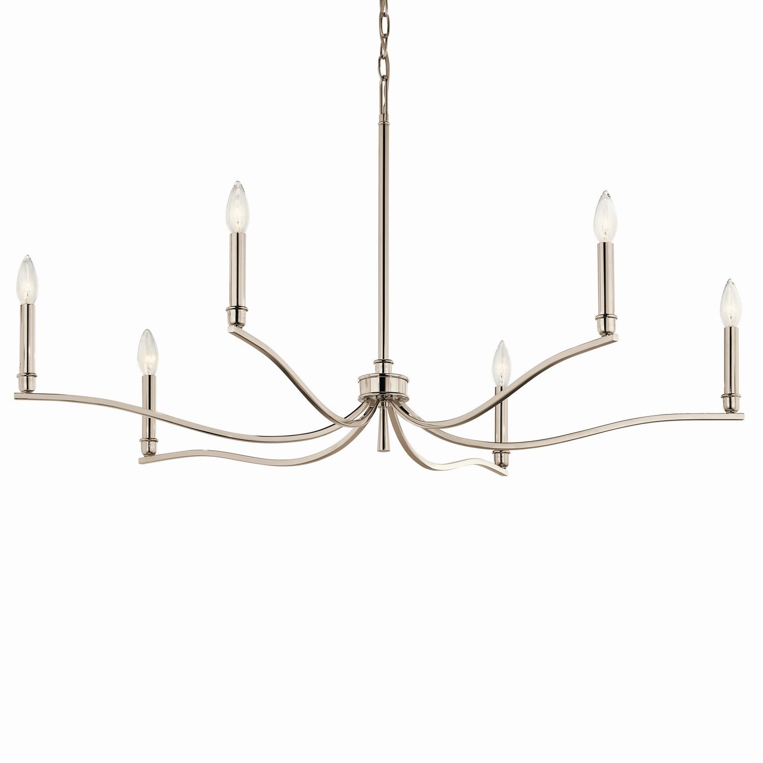 Kichler - 52696PN - Six Light Chandelier - Malene - Polished Nickel