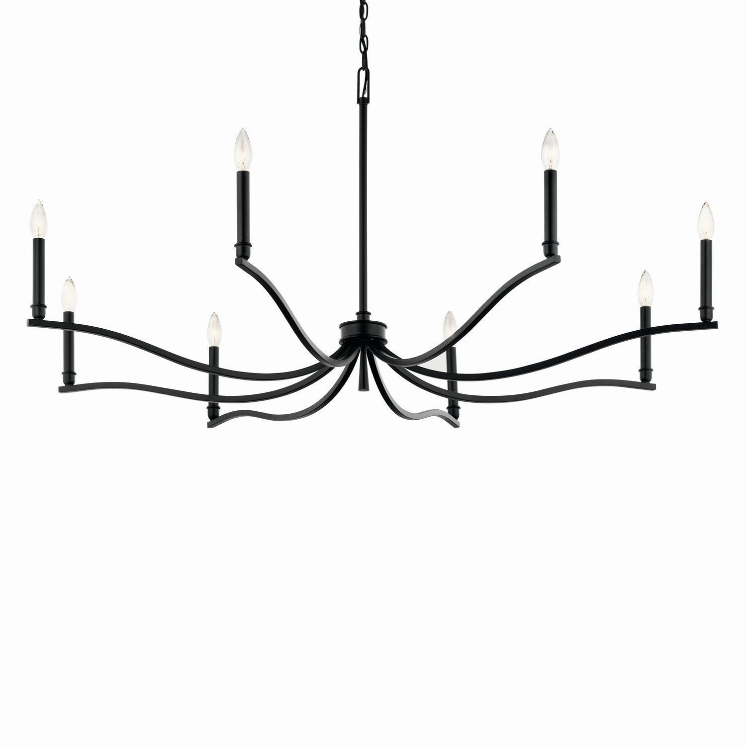 Kichler - 52697BK - Eight Light Chandelier - Malene - Black