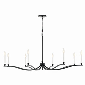 Kichler - 52697BK - Eight Light Chandelier - Malene - Black