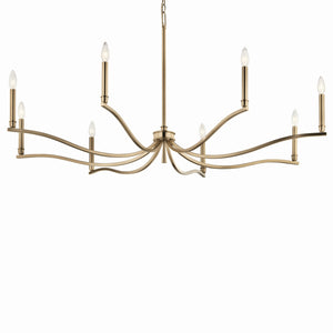 Kichler - 52697CPZ - Eight Light Chandelier - Malene - Champagne Bronze