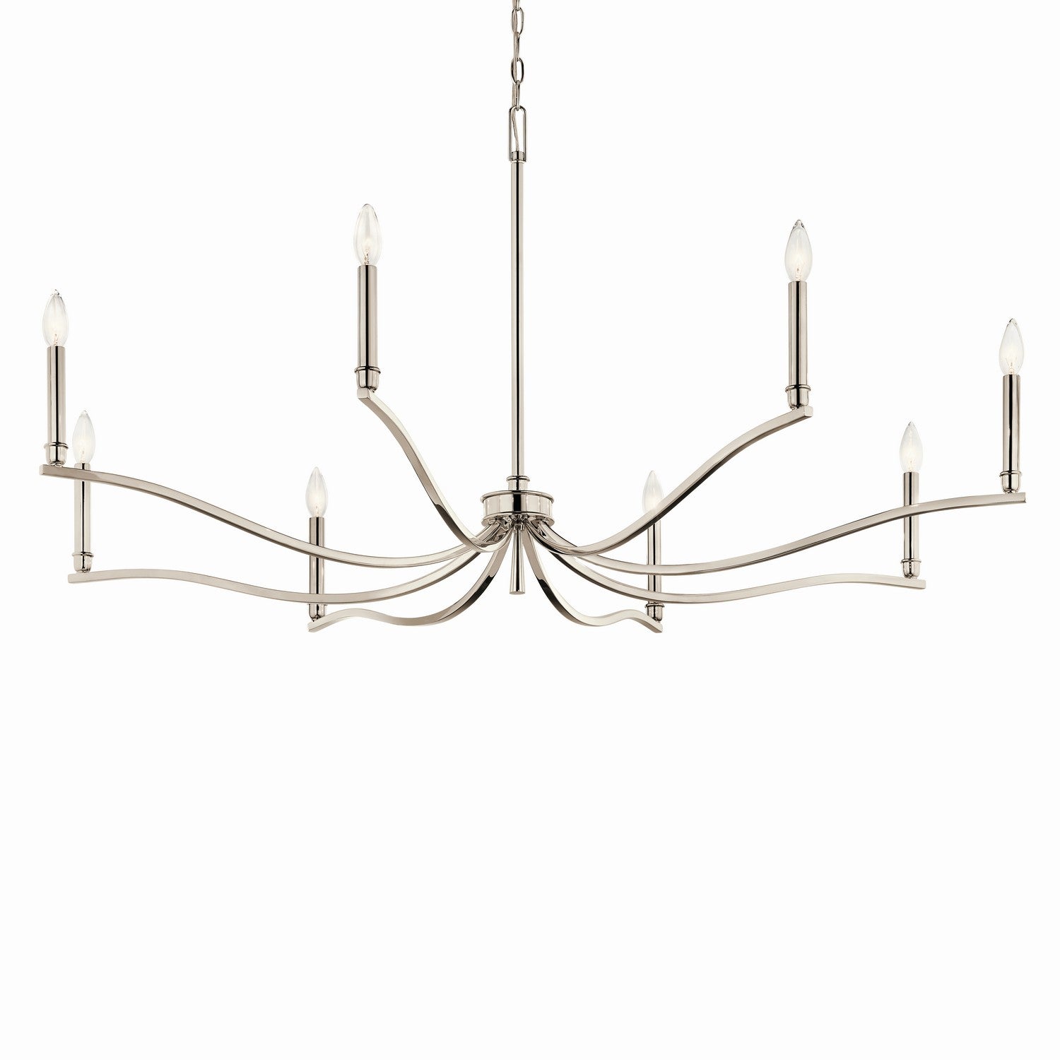 Kichler - 52697PN - Eight Light Chandelier - Malene - Polished Nickel