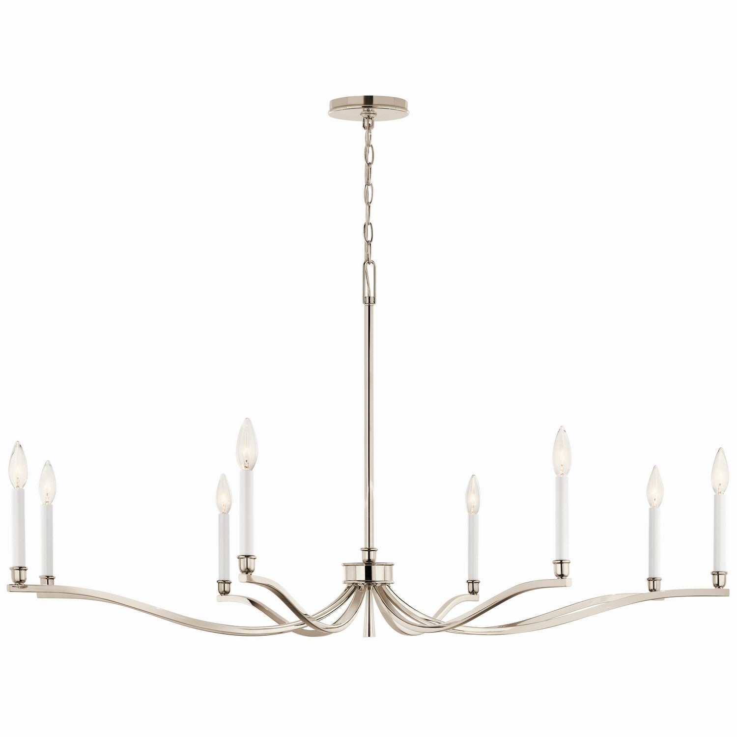 Kichler - 52697PN - Eight Light Chandelier - Malene - Polished Nickel