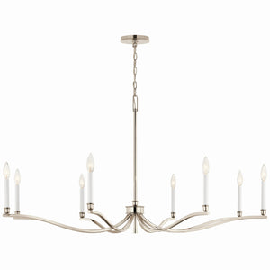 Kichler - 52697PN - Eight Light Chandelier - Malene - Polished Nickel