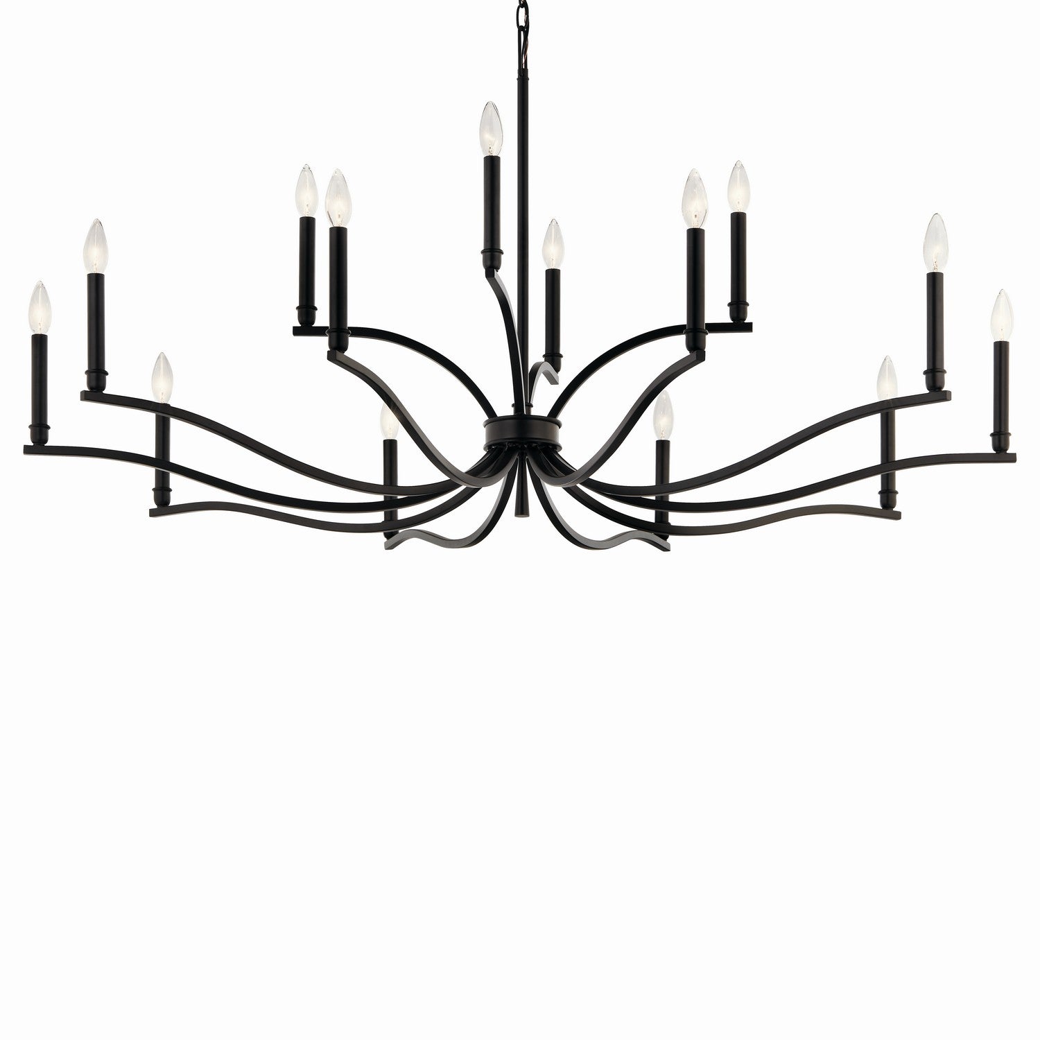 Kichler - 52698BK - 14 Light Chandelier - Malene - Black