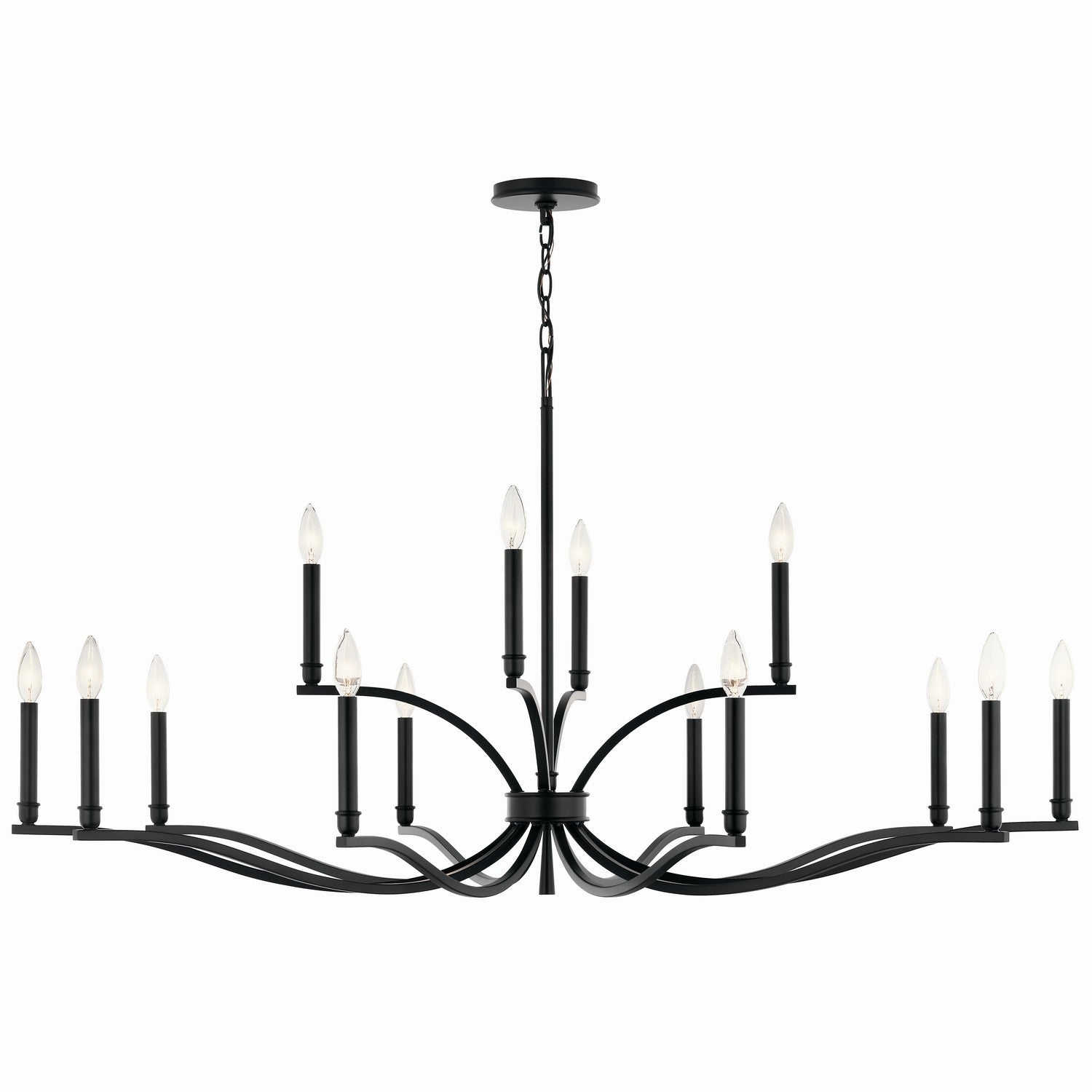 Kichler - 52698BK - 14 Light Chandelier - Malene - Black