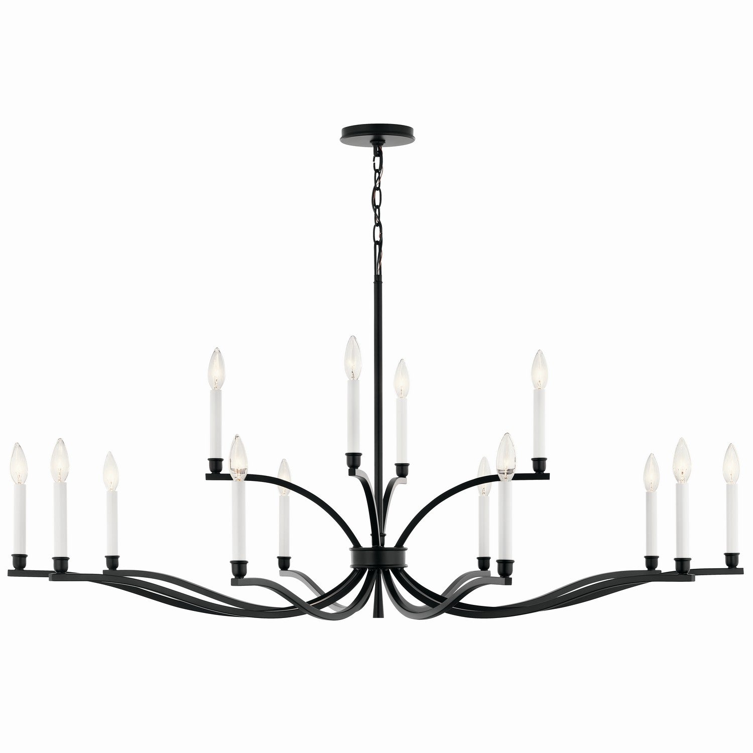 Kichler - 52698BK - 14 Light Chandelier - Malene - Black