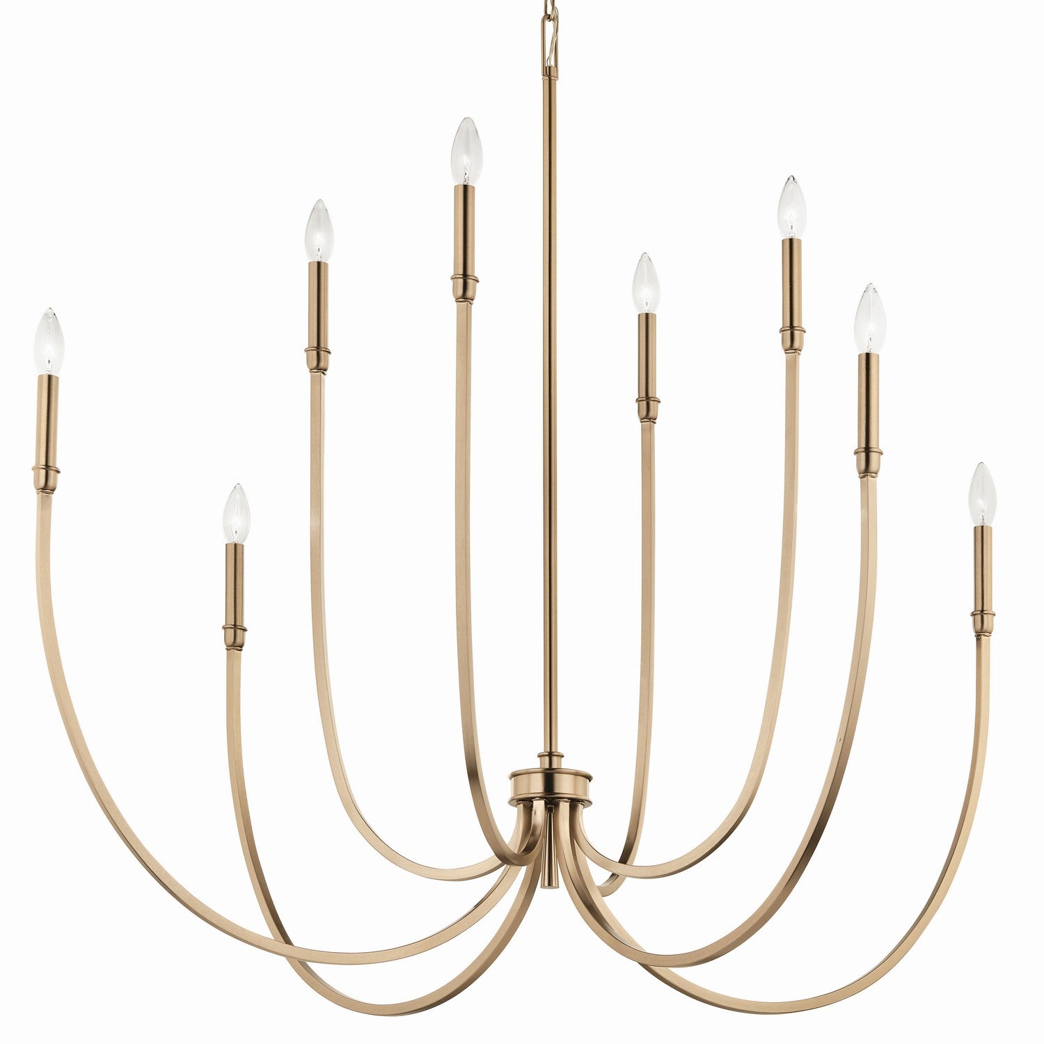 Kichler - 52699CPZ - Eight Light Foyer Chandelier - Malene - Champagne Bronze