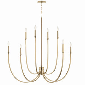 Kichler - 52699CPZ - Eight Light Foyer Chandelier - Malene - Champagne Bronze