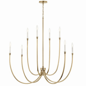 Kichler - 52699CPZ - Eight Light Foyer Chandelier - Malene - Champagne Bronze