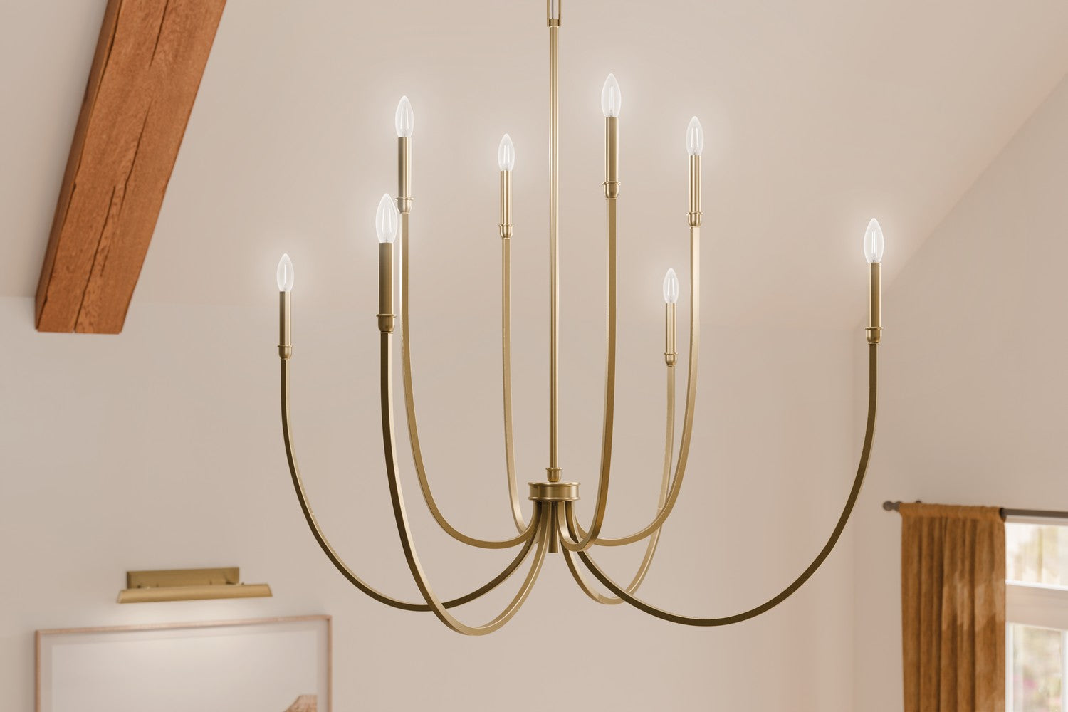 Kichler - 52699CPZ - Eight Light Foyer Chandelier - Malene - Champagne Bronze