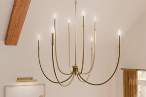 Kichler - 52699CPZ - Eight Light Foyer Chandelier - Malene - Champagne Bronze