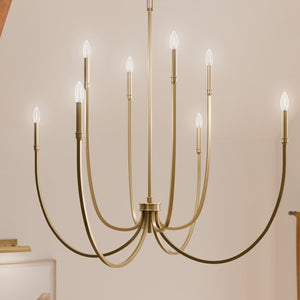 Kichler - 52699CPZ - Eight Light Foyer Chandelier - Malene - Champagne Bronze