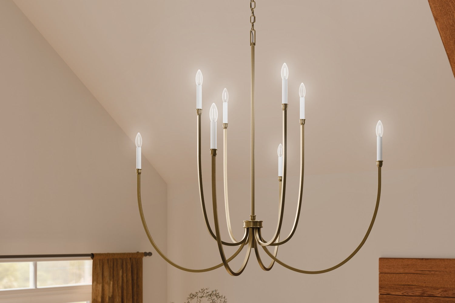 Kichler - 52699CPZ - Eight Light Foyer Chandelier - Malene - Champagne Bronze