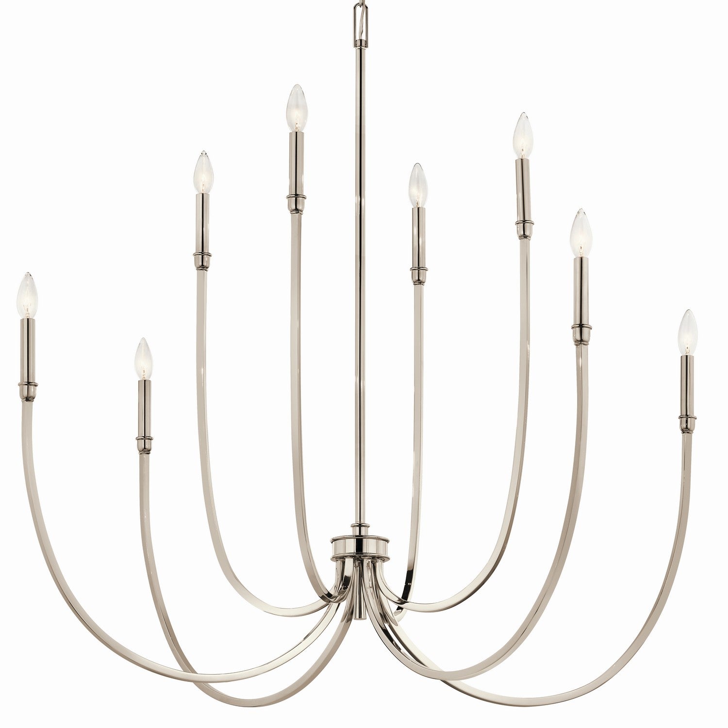 Kichler - 52699PN - Eight Light Foyer Chandelier - Malene - Polished Nickel