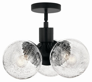 Kichler - 52700BK - Three Light Chandelier/Semi Flush - Silvarious - Black