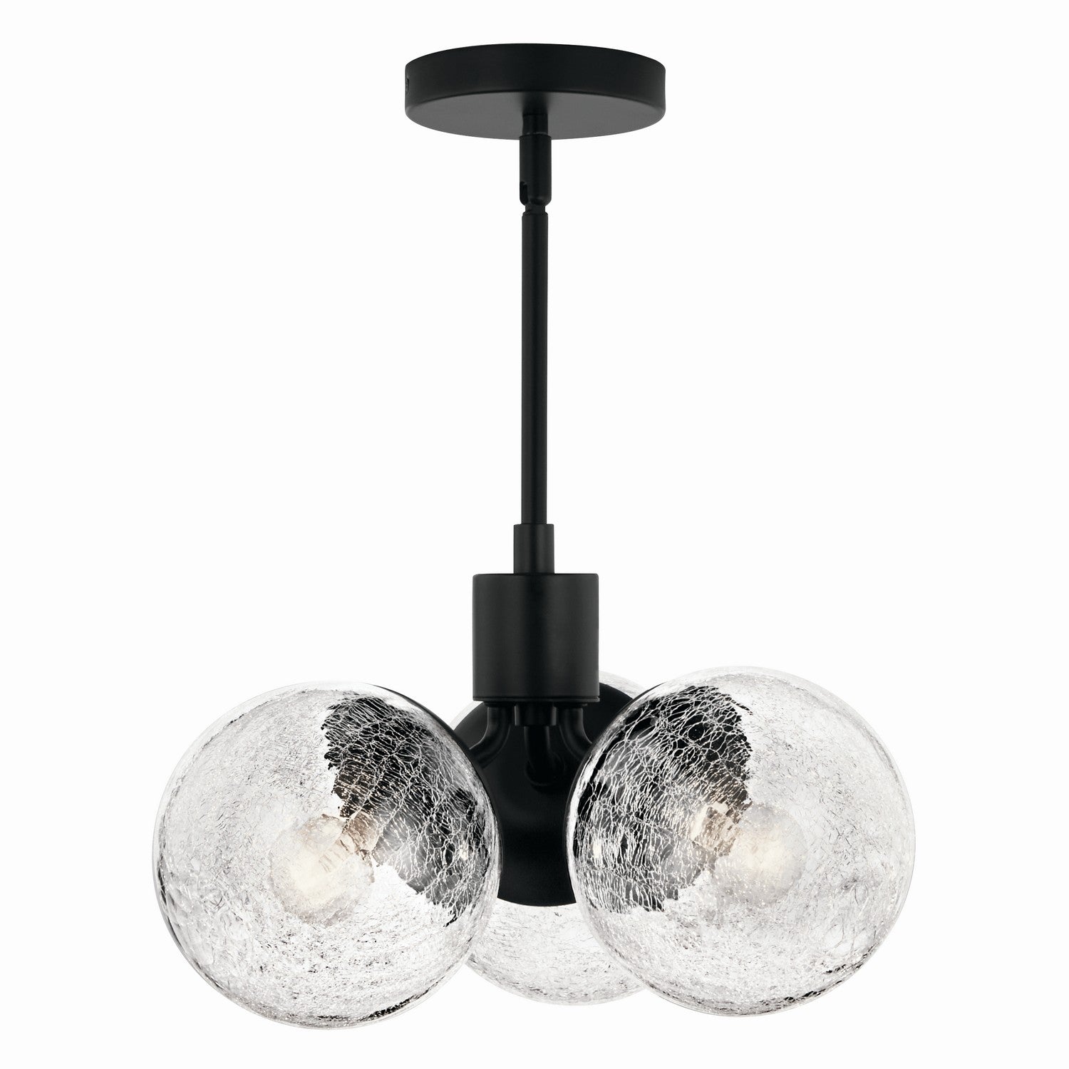 Kichler - 52700BK - Three Light Chandelier/Semi Flush - Silvarious - Black