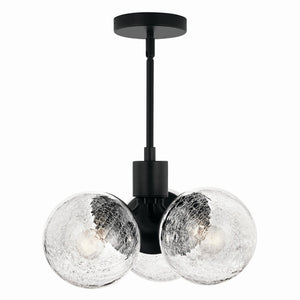Kichler - 52700BK - Three Light Chandelier/Semi Flush - Silvarious - Black