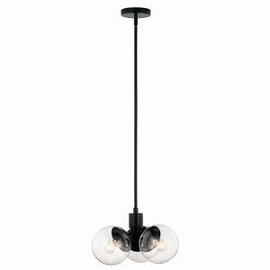 Kichler - 52700BKCLR - Three Light Chandelier/Semi Flush - Silvarious - Black