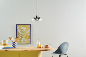 Kichler - 52700BKCLR - Three Light Chandelier/Semi Flush - Silvarious - Black