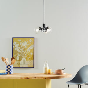 Kichler - 52700BKCLR - Three Light Chandelier/Semi Flush - Silvarious - Black